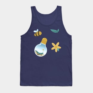 Cute Bee Lightbulb Terrarium Tank Top